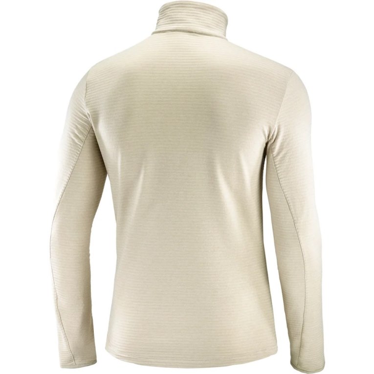 Cream Salomon Outline Half Zip Men's Sweatshirt | PH 96135M